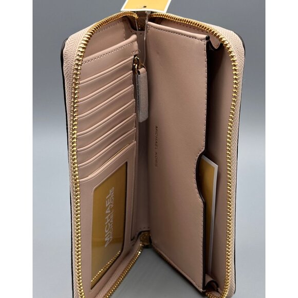 Michael Kors Jet Set Soft Pink Large Flat Multifunction Phone Case Wristlet READ - Picture 10 of 15